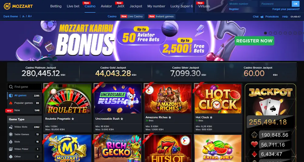 Mozzartbet Casino Slots Screenshot